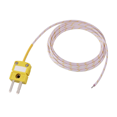Contact exposed high temperature glass fiber thermocouple